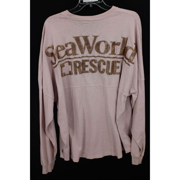 SPIRIT JERSEY SEAWORLD XL WOMEN Pink Rose Gold Sweatshirt - Picture 4 of 7